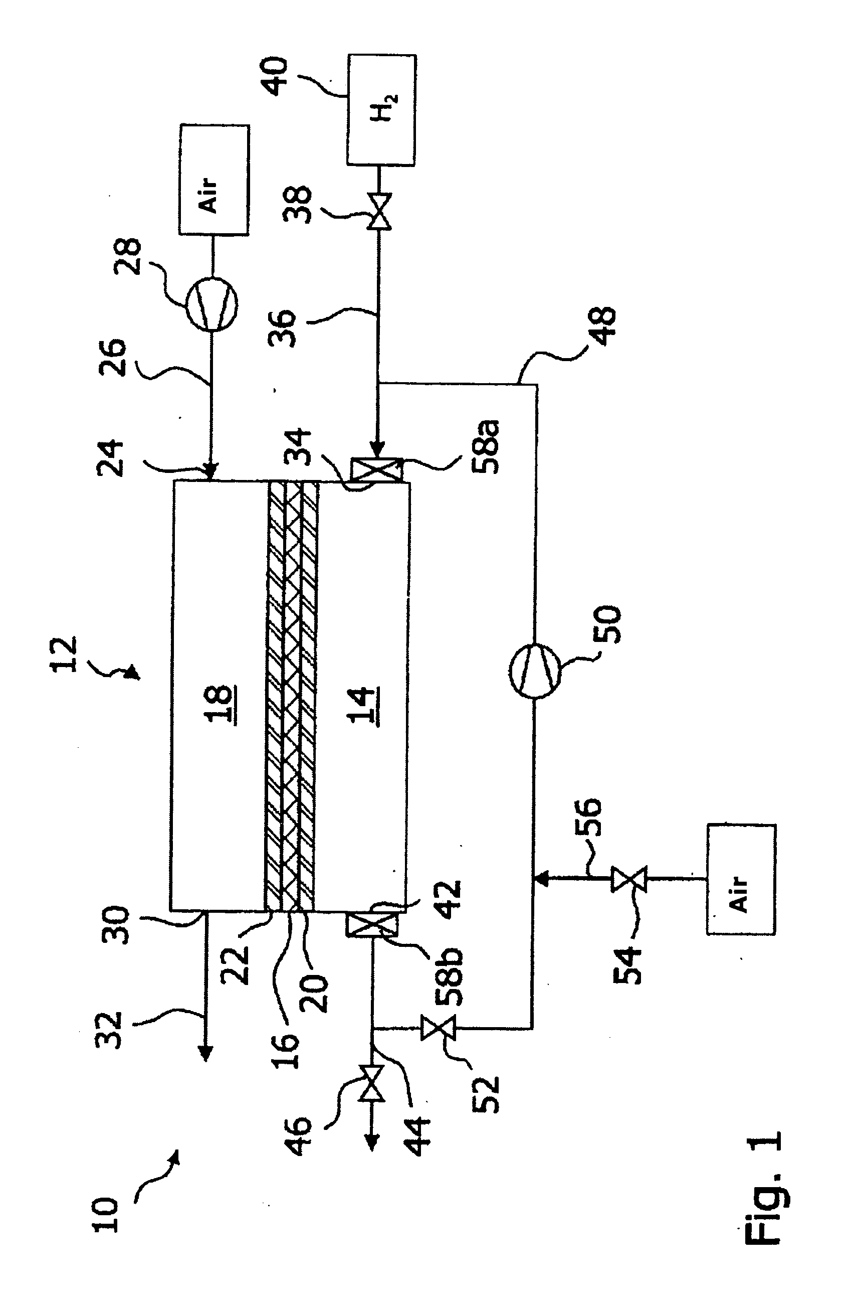 Fuel cell system and shutdown method for a fuel cell system