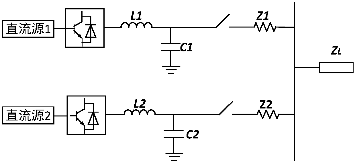 Inverter parallel control method based on improved droop control