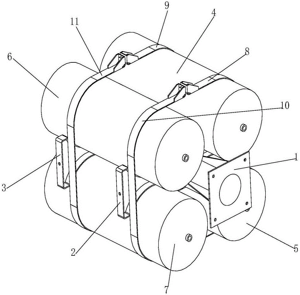 Centralized arrangement mechanism of multiple air cylinders for vehicle