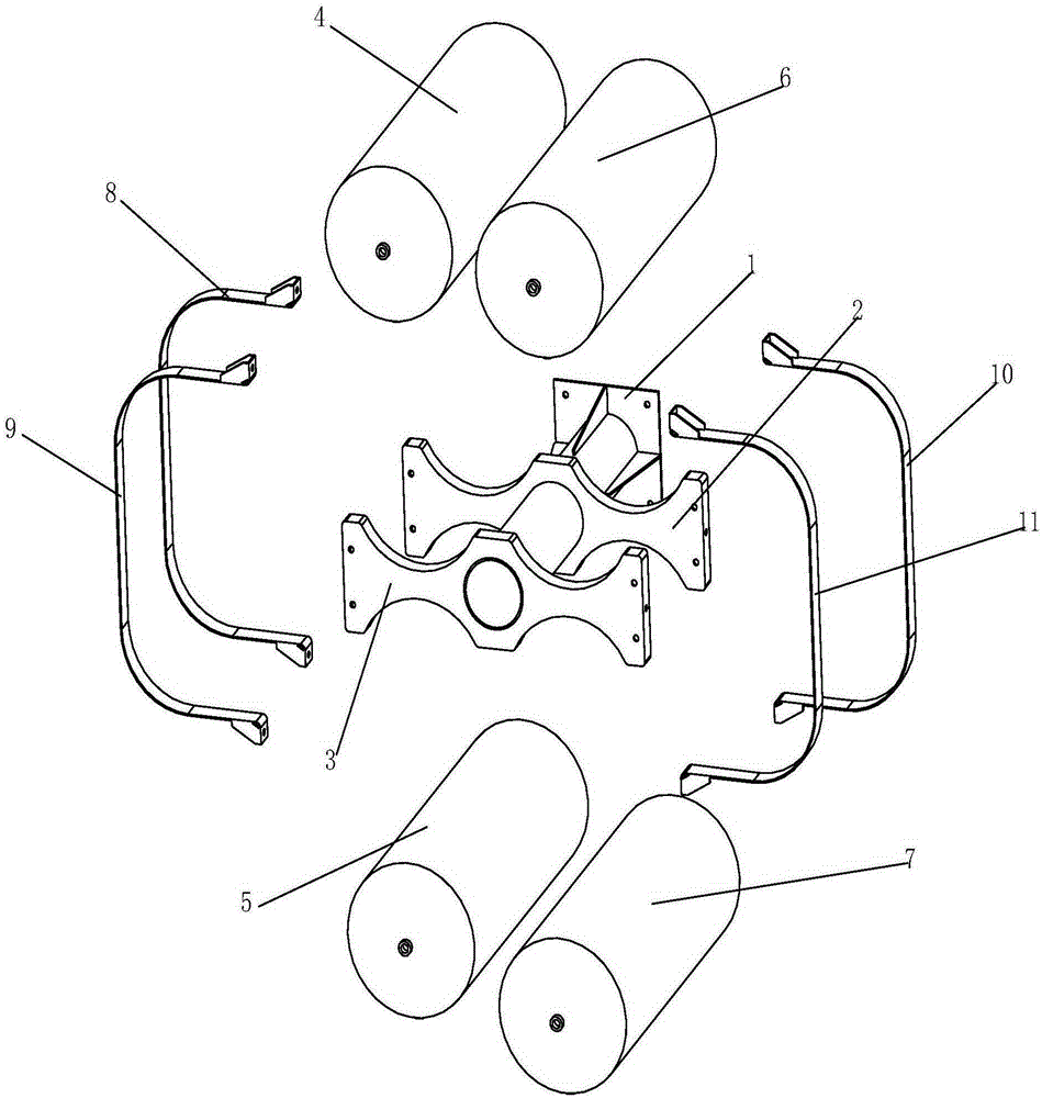 Centralized arrangement mechanism of multiple air cylinders for vehicle