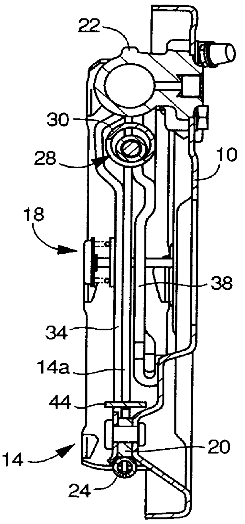 Dual-mode drum brake having parking lever pivotable about an axis perpendicular to backing plate