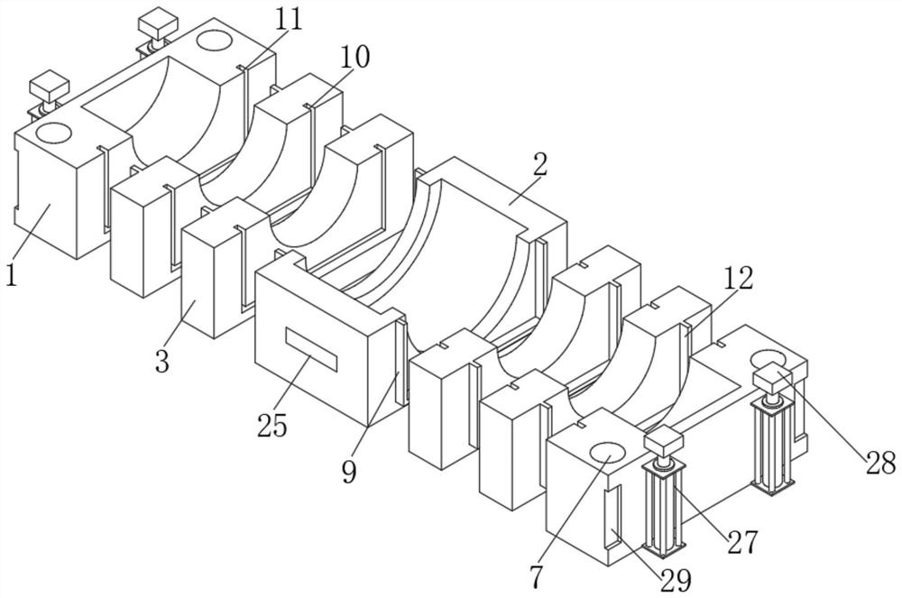 Hardware bathroom part forming mold and using method thereof