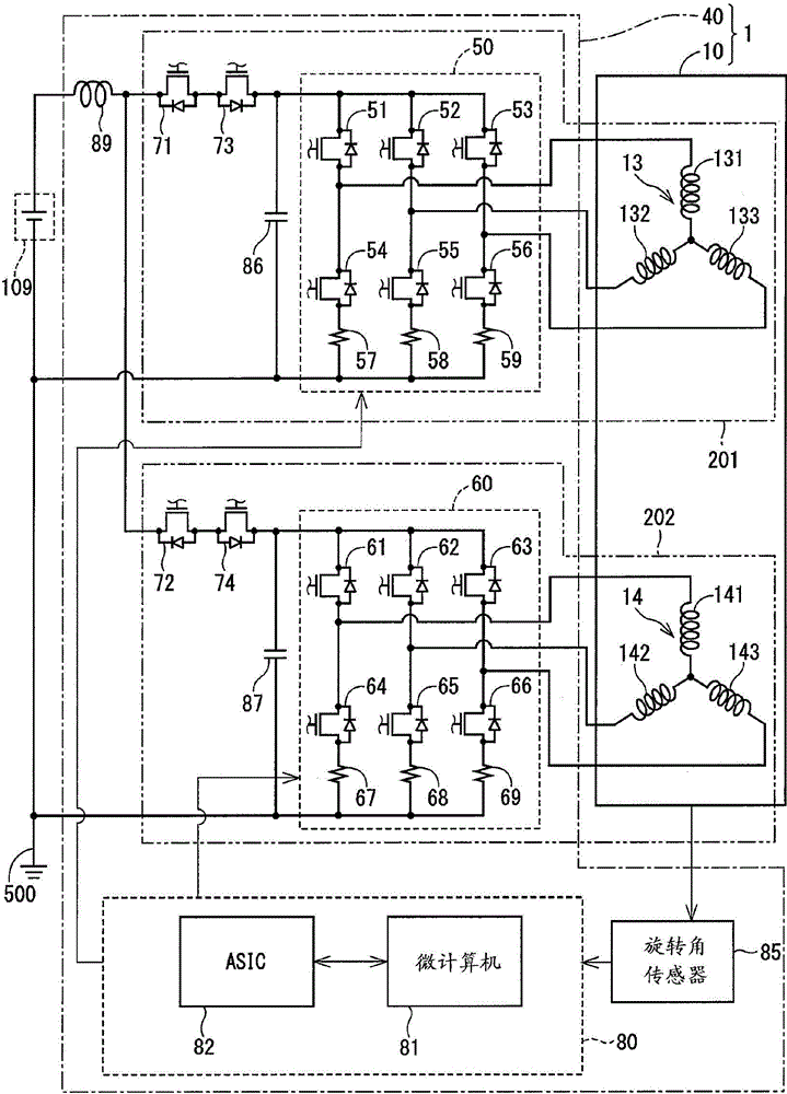 Drive unit and electric power steering device including drive unit