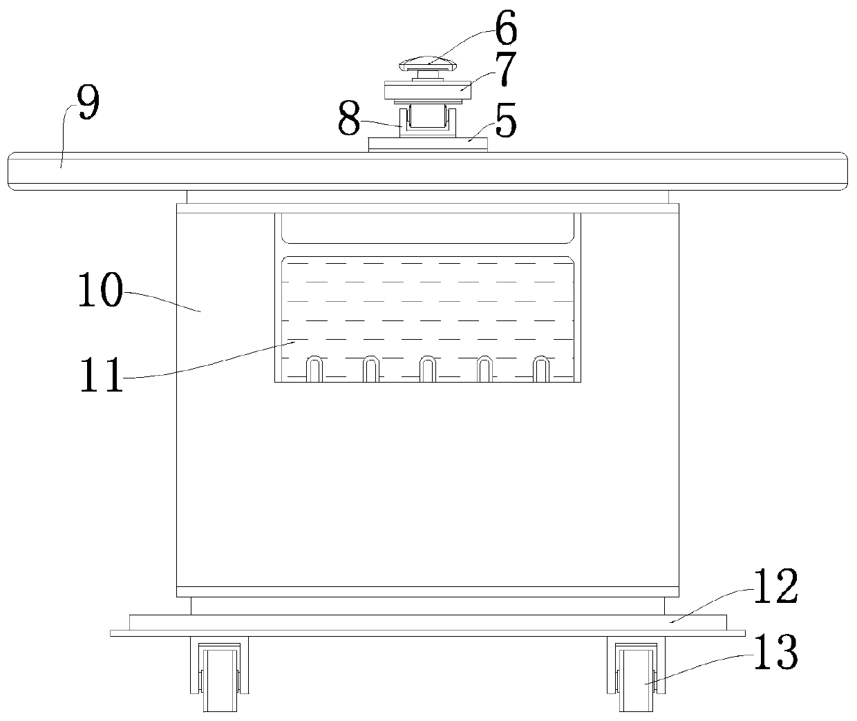 Flax textile fabric processing device with good ironing convenience