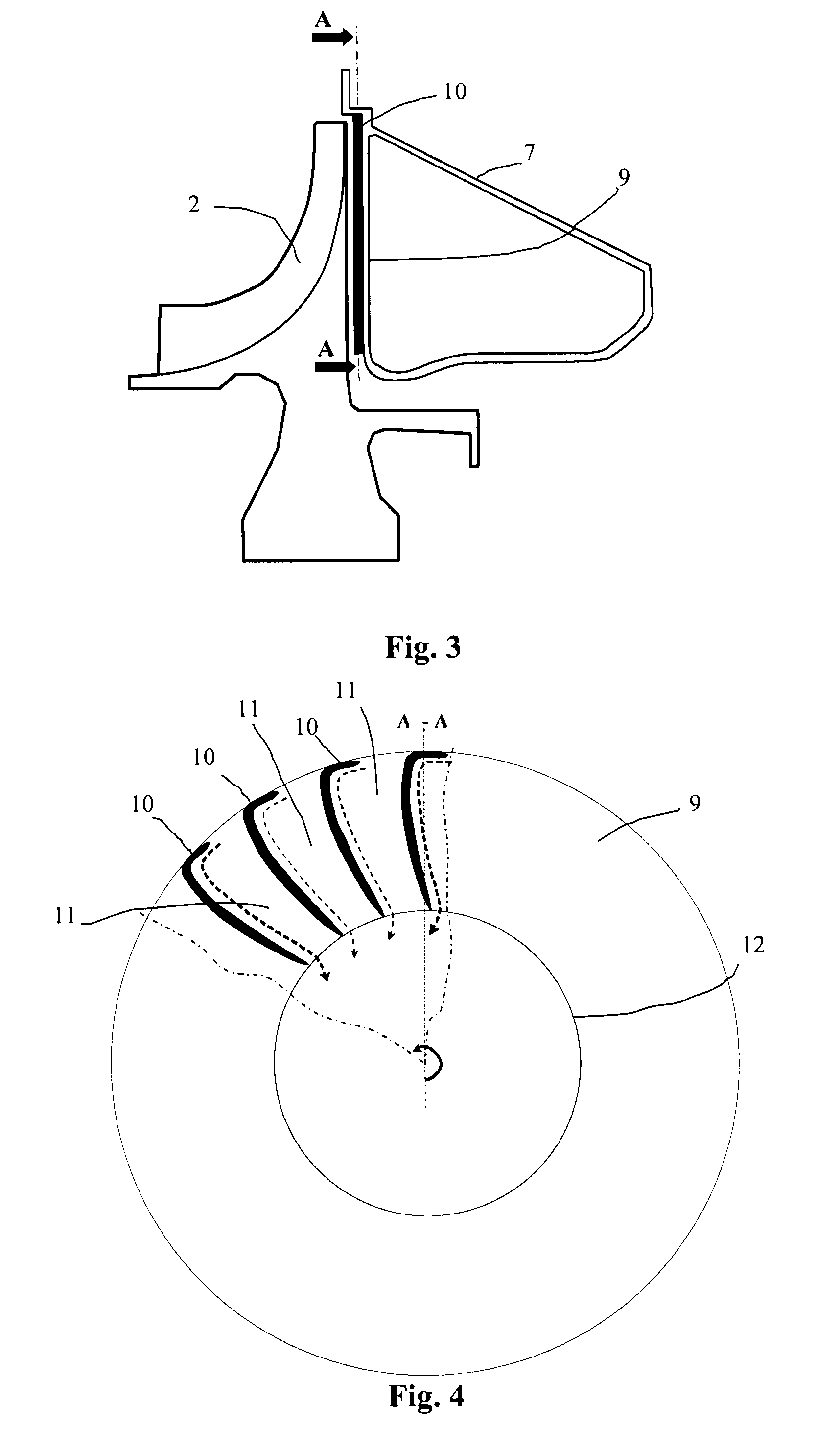 Control of axial thrust by guidance of the air drawn off from a centrifugal compressor