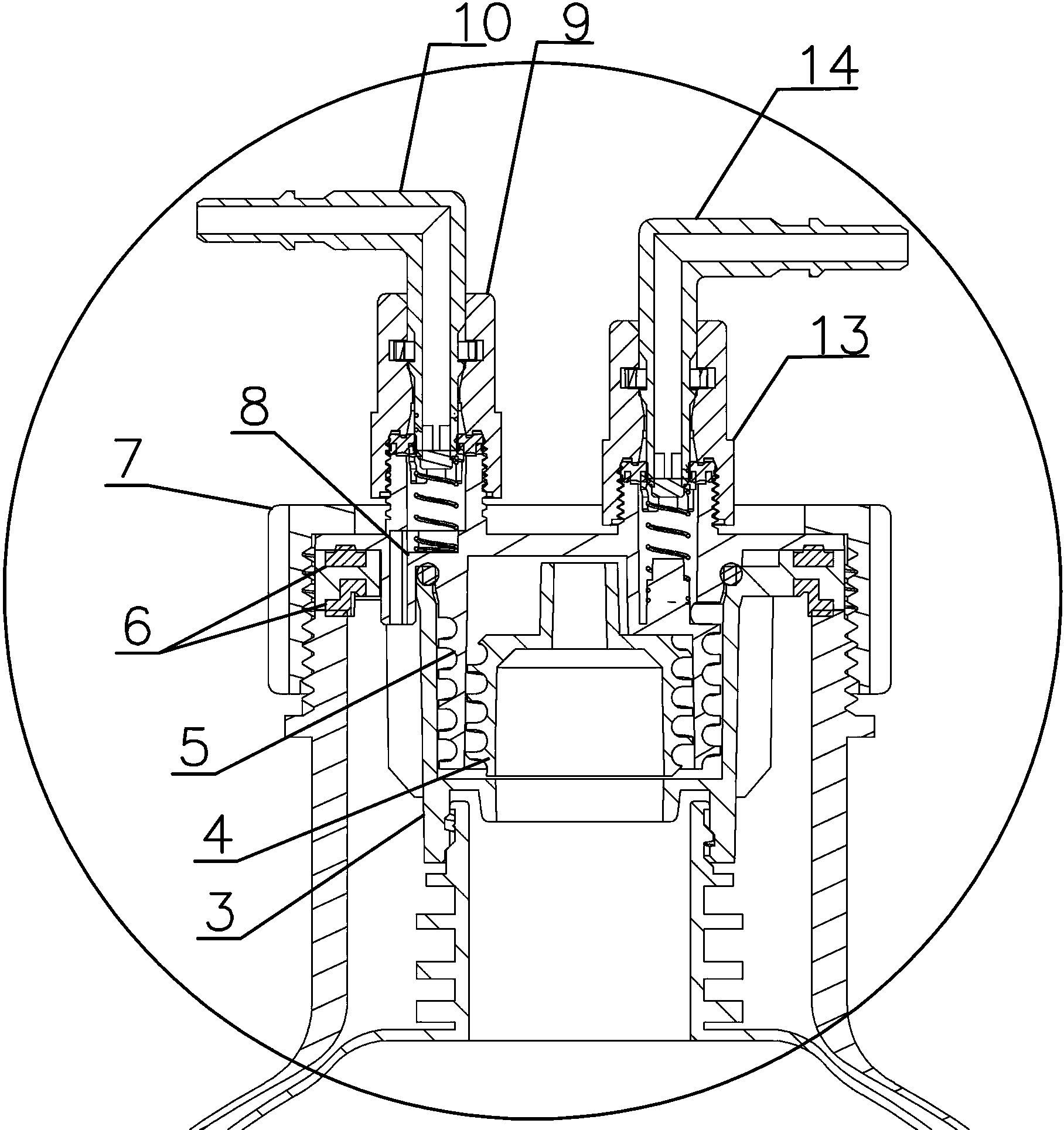 Beer barrel structure provided with valve