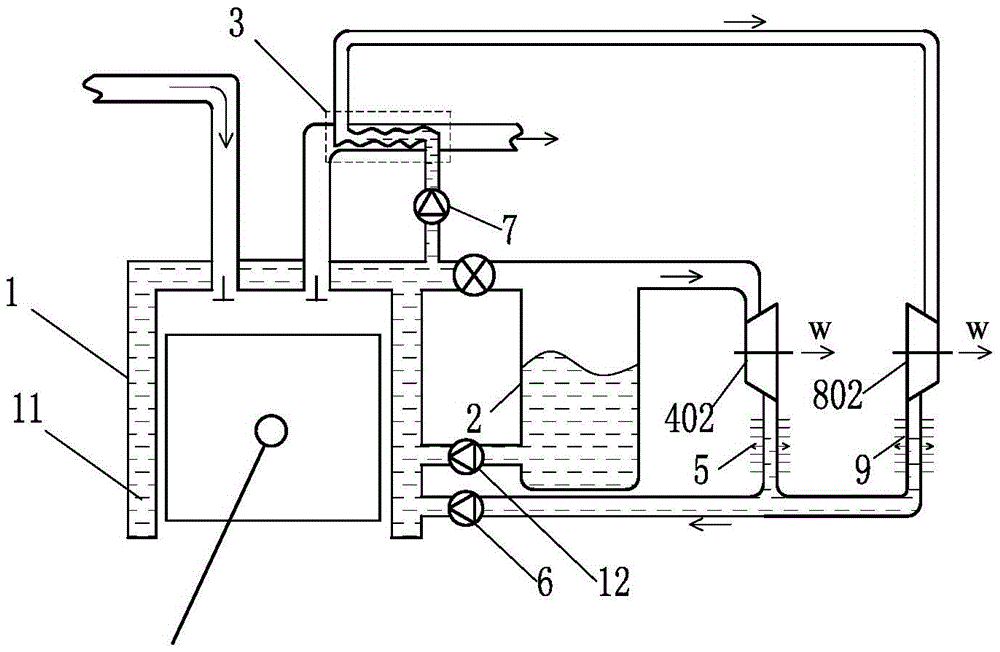 Heat flow balance internal combustion engine waste heat utilization system