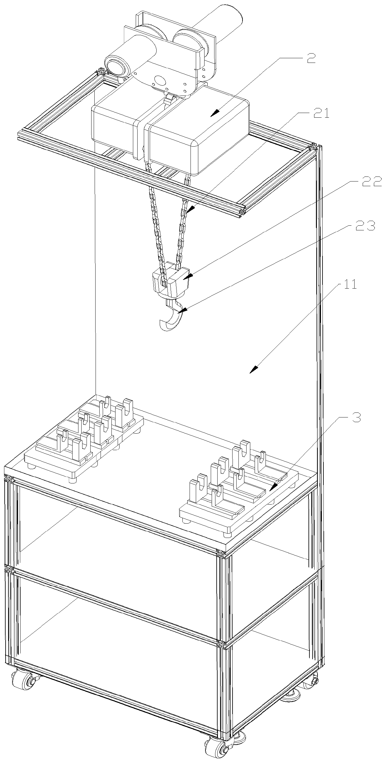 Loading platform device of civil engineering structure explosion damage experiment