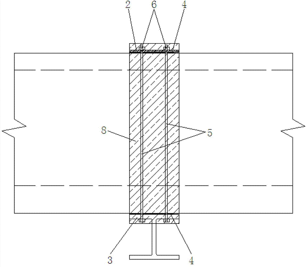 Concrete hollow slab bridge strengthened by transverse integral clamping connection