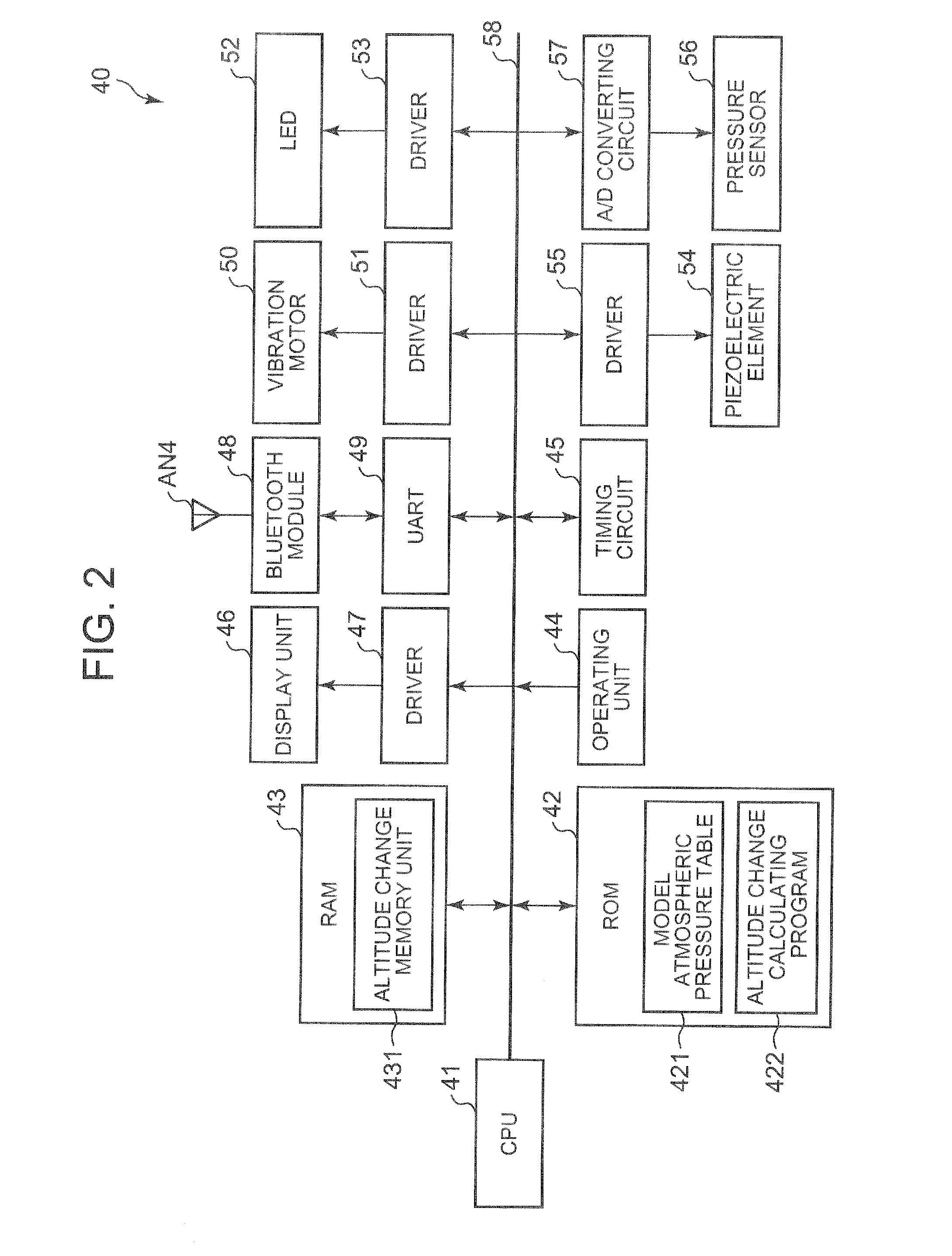Altitude information acquiring device and altitude information acquiring system