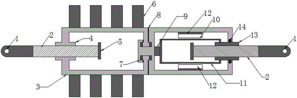 Series acceleration inert energy dissipation device