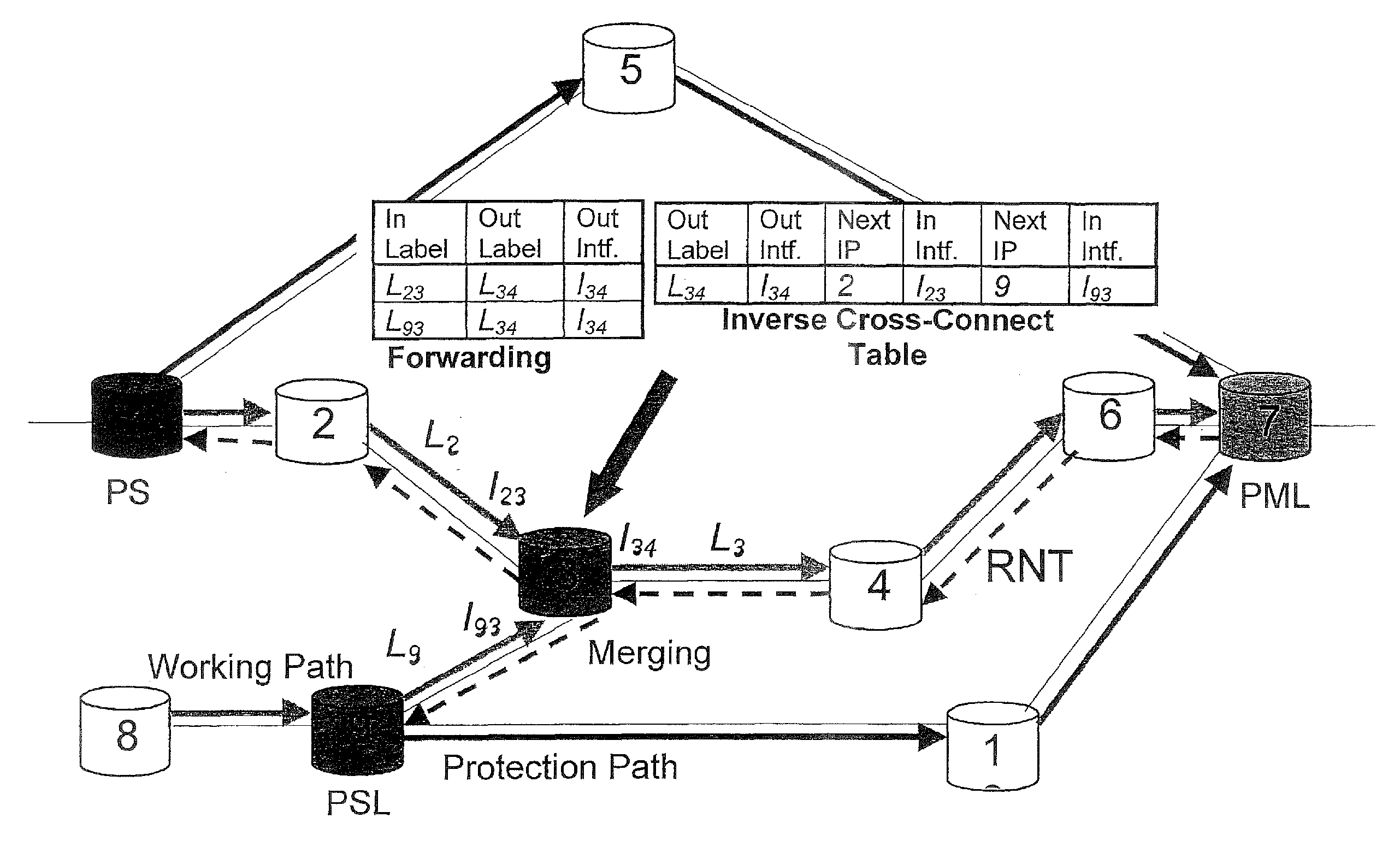 Protection/restoration of MPLS networks