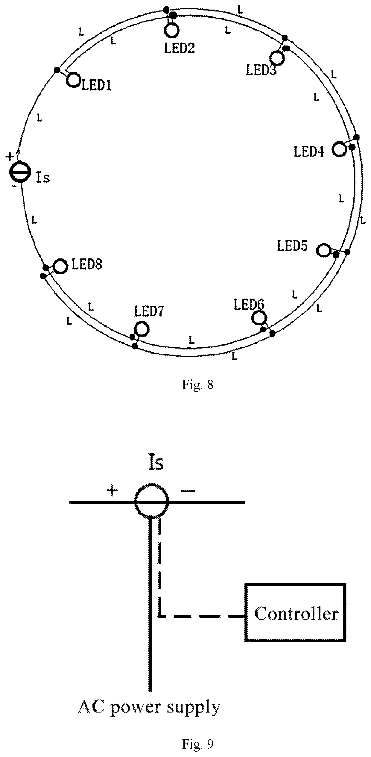 Constant-current and constant-voltage connection method for LED lamps and dimmable low-loss LED lamp