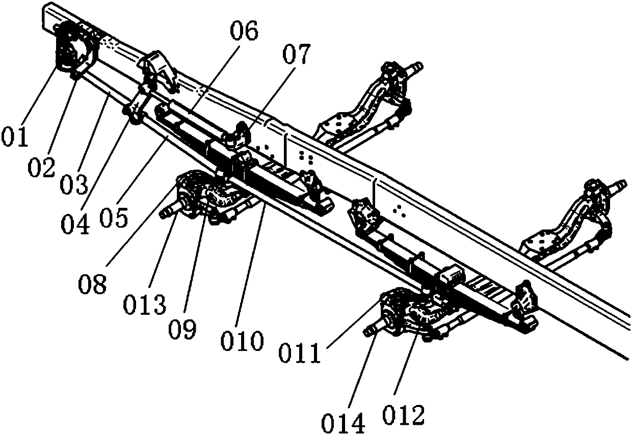 A double front axle automobile steering system