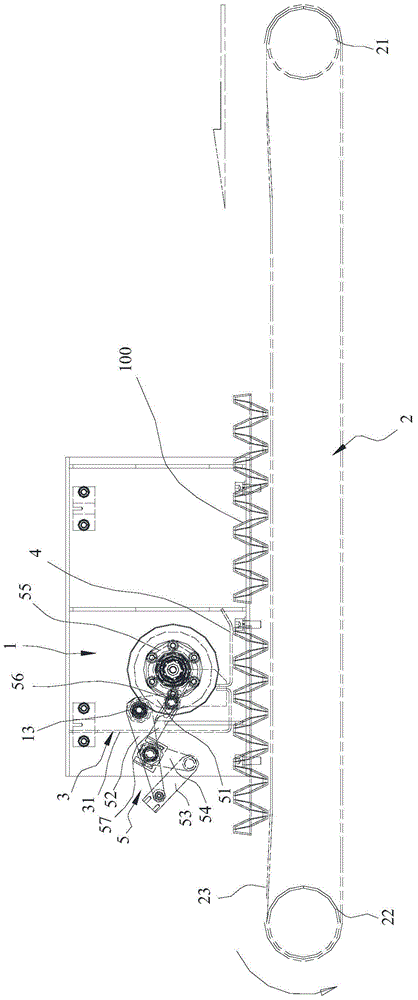 A conveyor line orderly feeding mechanism