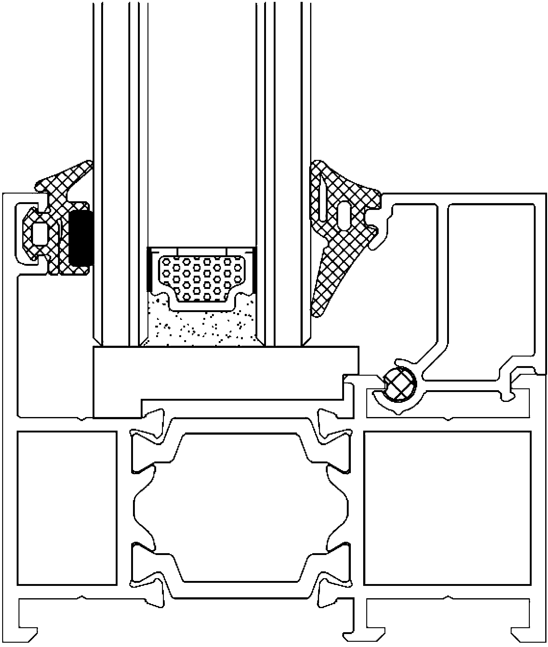 Sealing device for door and window curtain wall