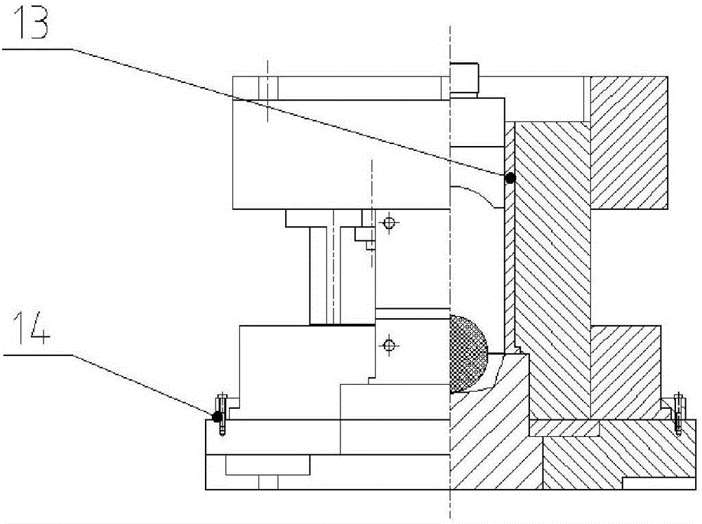 Tool and method for forging crank throw on double-action hydraulic press
