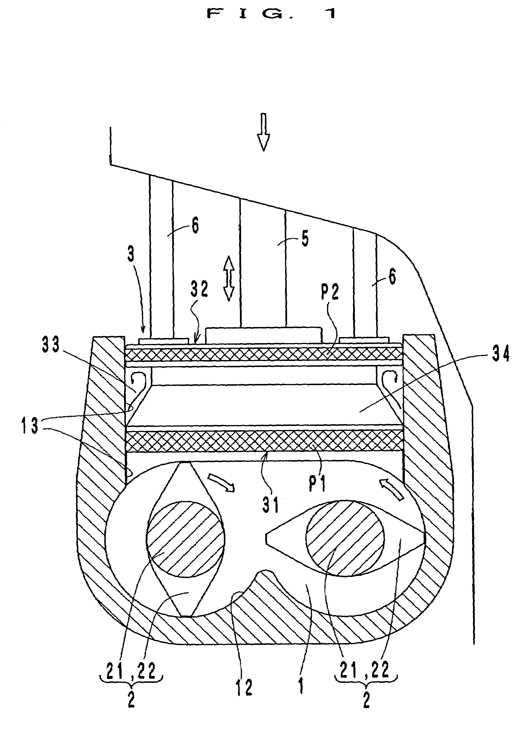 Pressurizing lid structure of a kneader