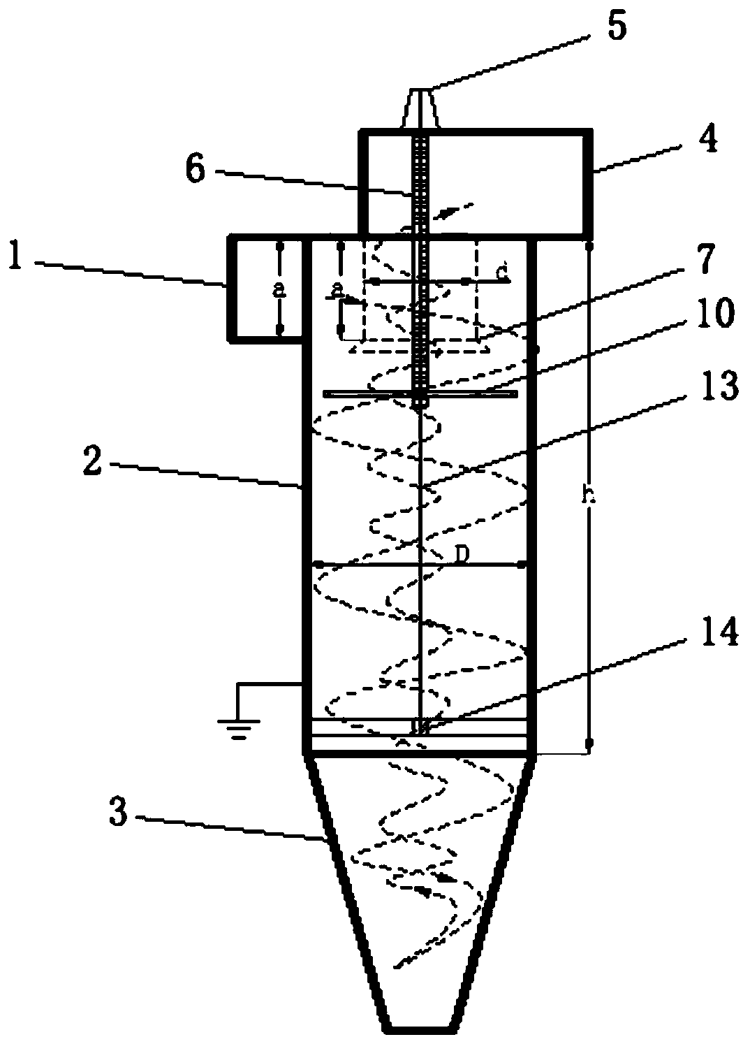 Cyclone-electrostatic-coupled wet dust removal device