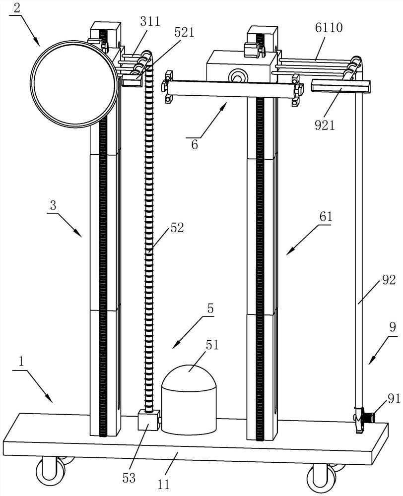 A wall grinding device for architectural decoration