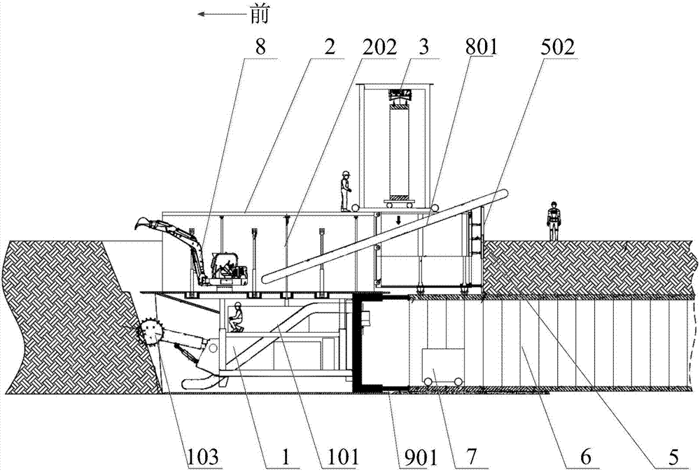 Pipe gallery working device