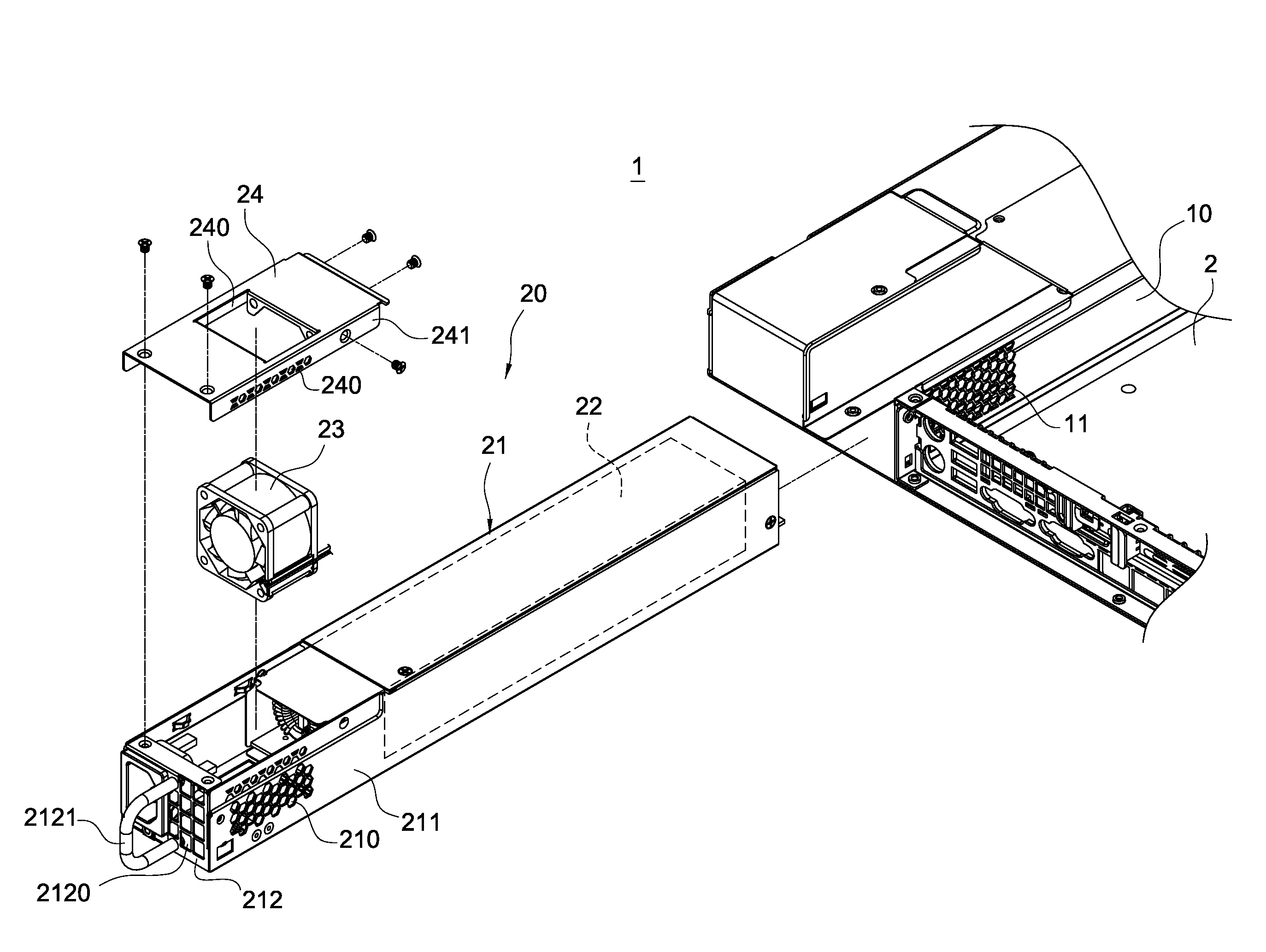 Heat-dissipating assembly for server
