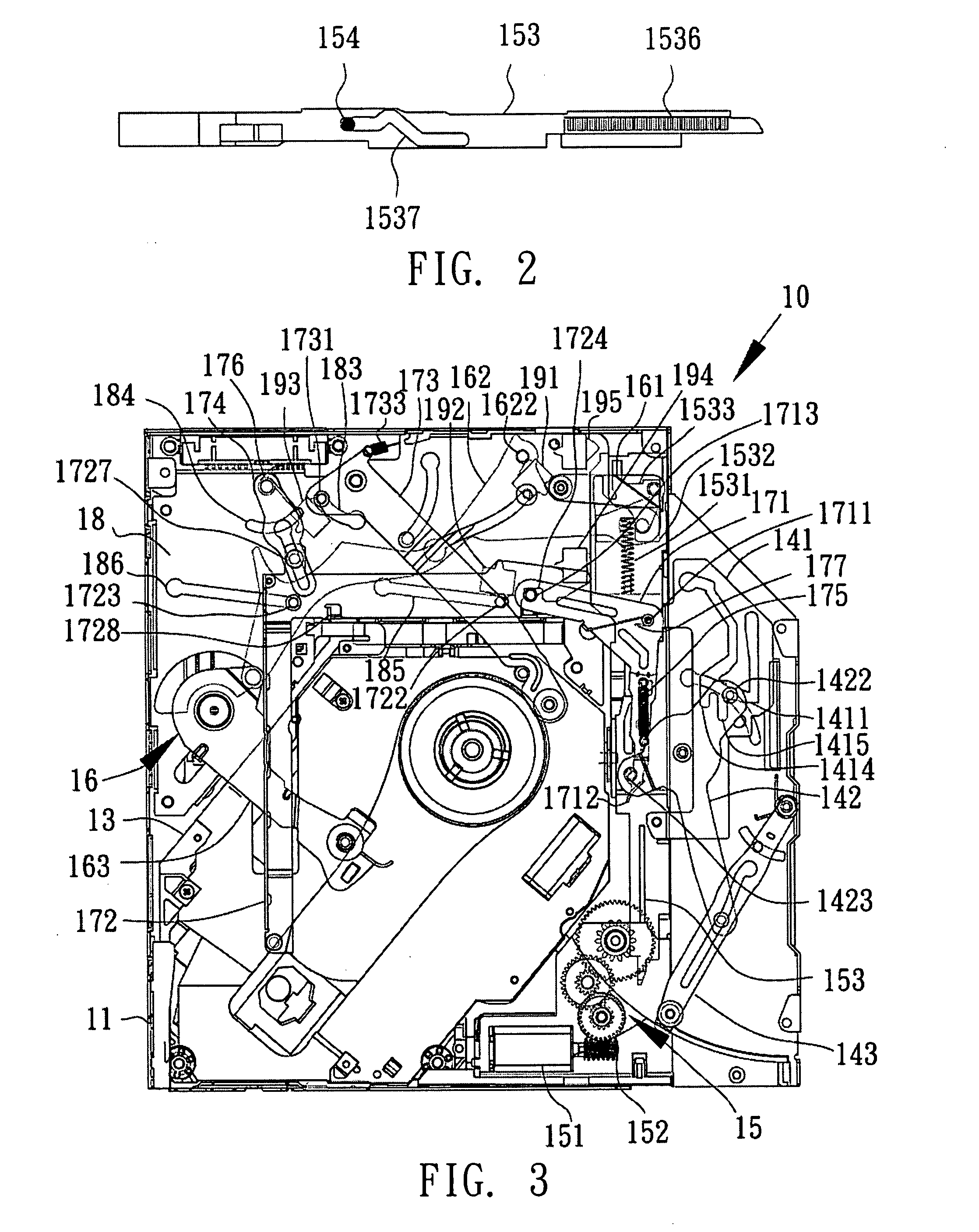 Slot-in disk drive device and method