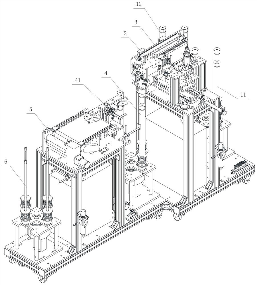 Assembling device for sealing ring with supporting frame