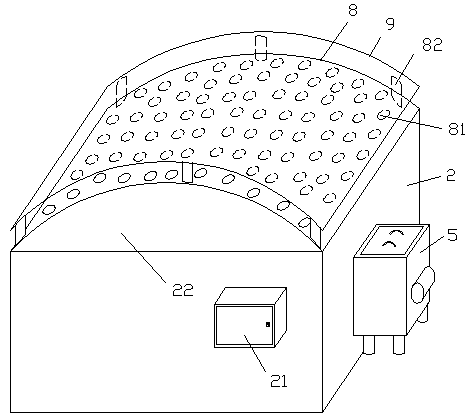 Chalk drying device based on air heater