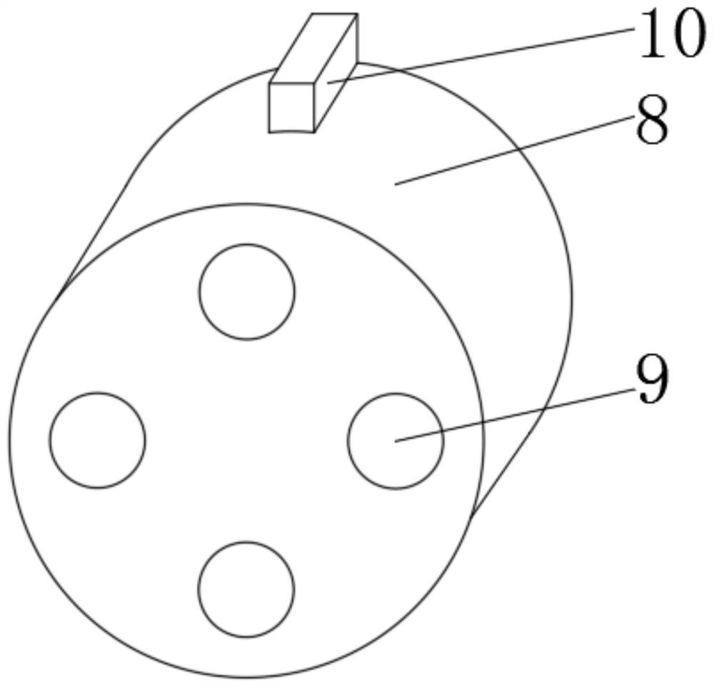 Driving square column for rotary connection