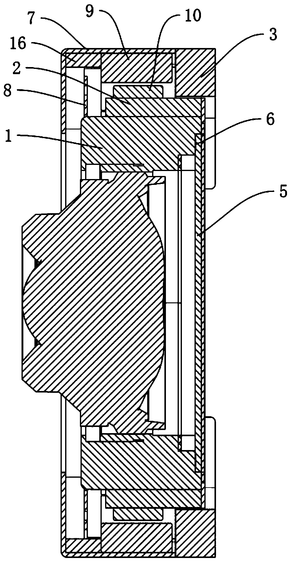 Voice coil motor with five-axis OIS structure, photographic device and electronic equipment