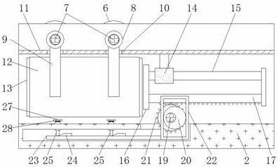 A soil sampling device for agricultural environmental protection testing with smashing function