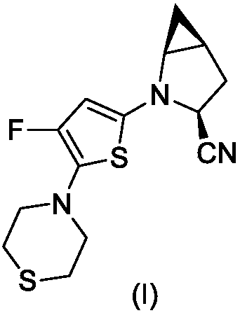 Thiocyclo-containing fluorothiophene bicyclo nitrile compound and application thereof