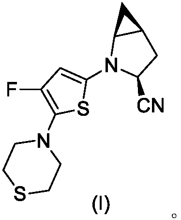 Thiocyclo-containing fluorothiophene bicyclo nitrile compound and application thereof