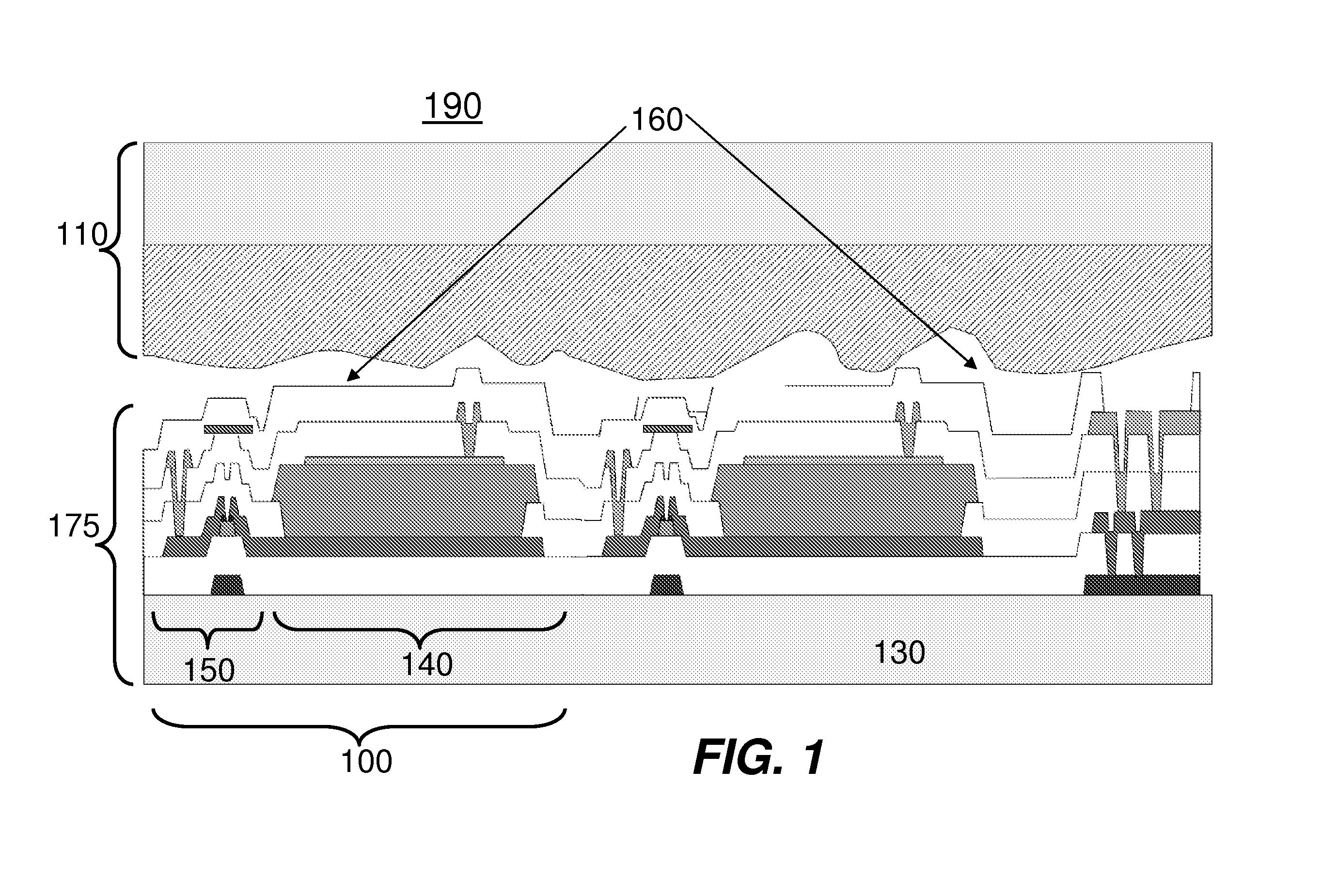 Digital radiographic detector array including spacers and methods for same