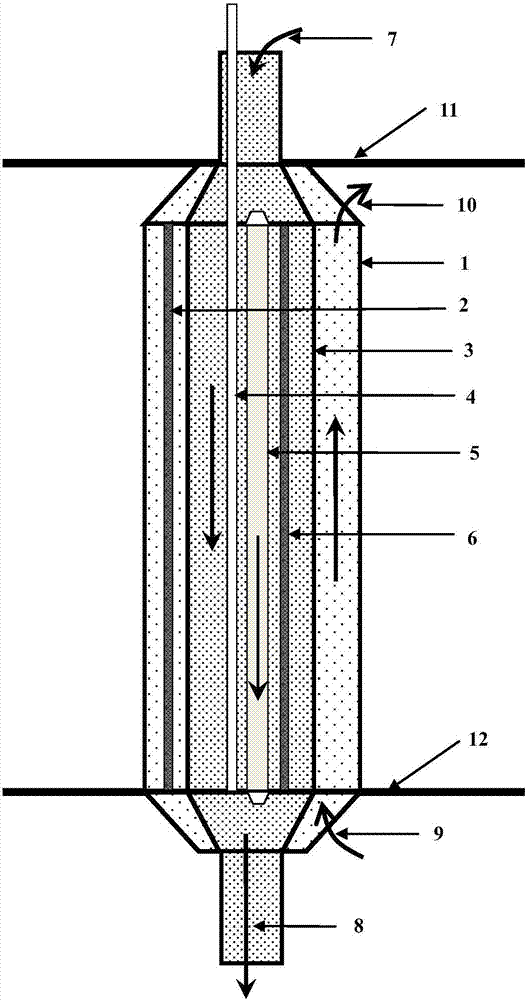 An embedded dual-flow supercritical water reactor fuel assembly