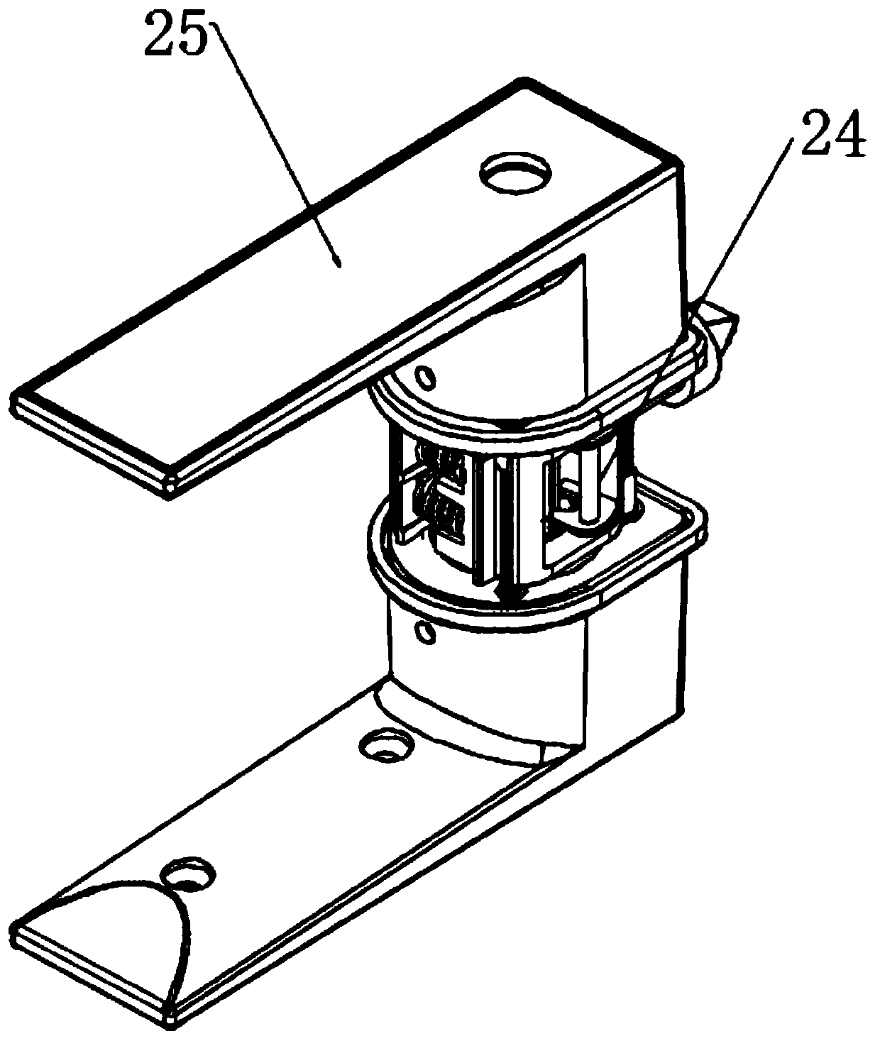 Rotary shaft pressed from integrated zinc alloy and door lock convenient to assemble