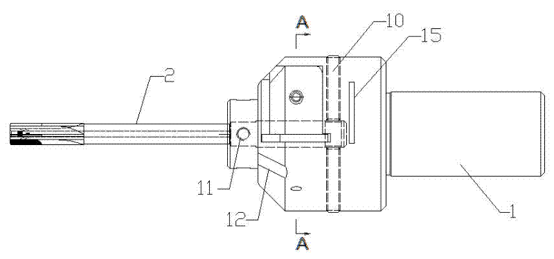 Compound tool for processing guide pipe hole of cylinder cover and conical surface of valve seat