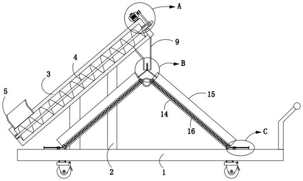 Construction method of gravel screening device for constructional engineering