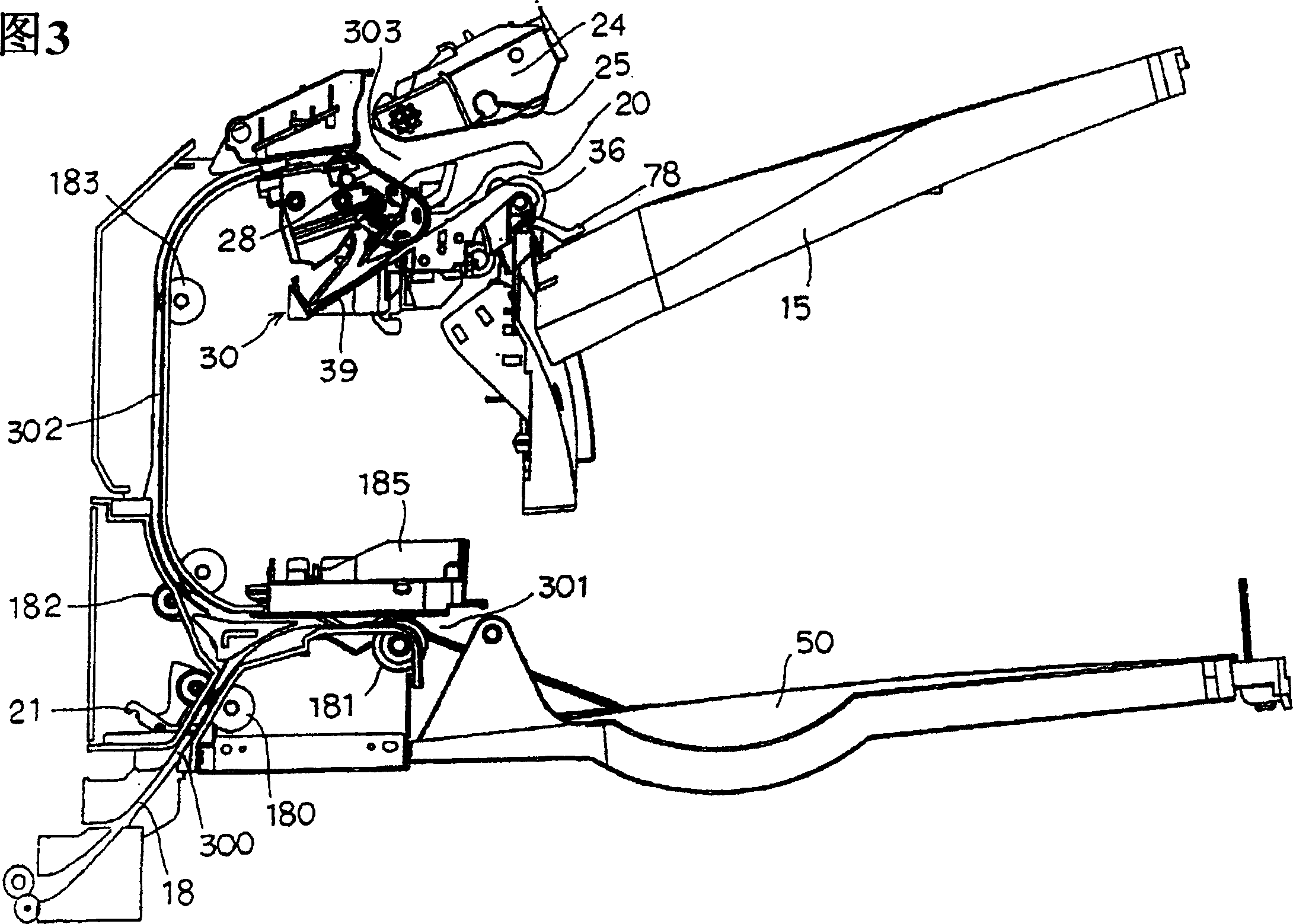 Paper post-treatment device and image forming device with the same