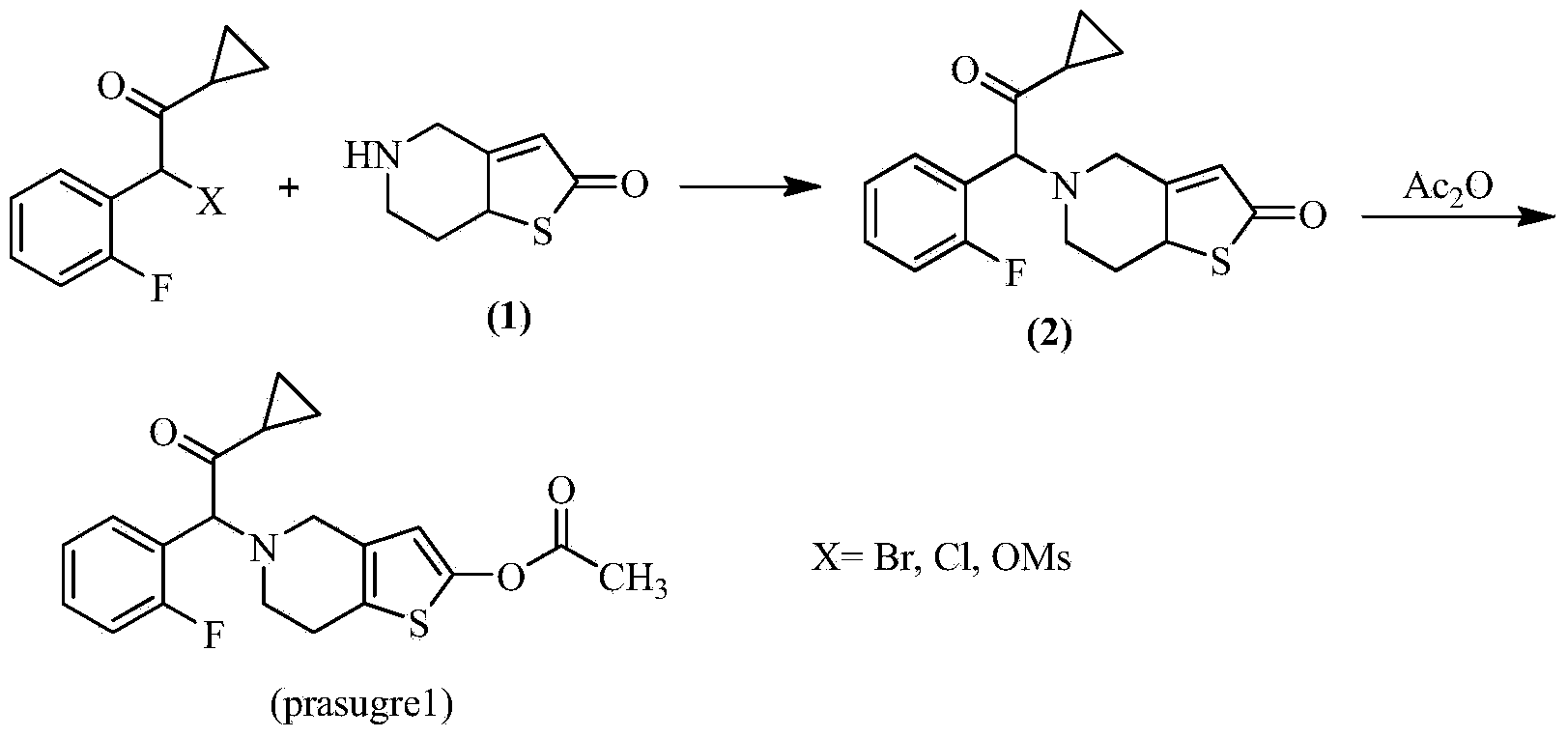 Preparation method of thienopyridine compound