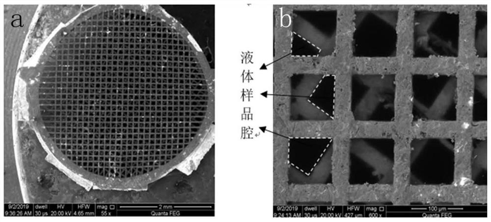 A liquid sample cavity for transmission electron microscope characterization and its preparation method