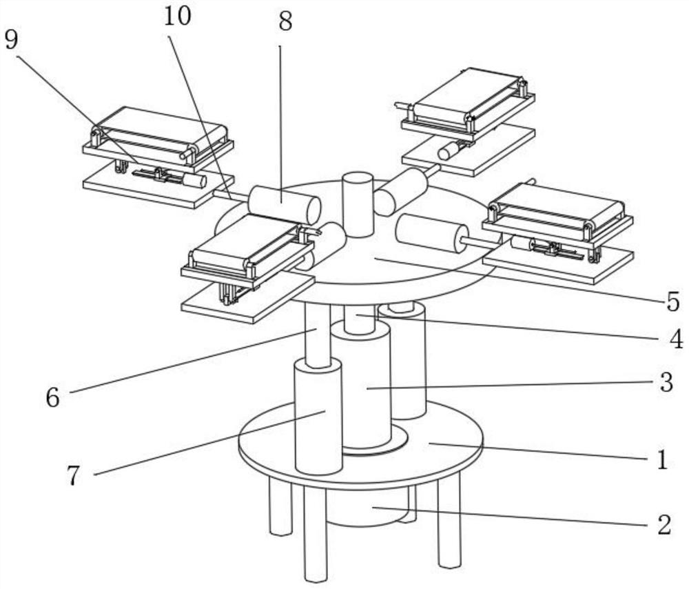 Three-dimensional curing oven pushing mechanism