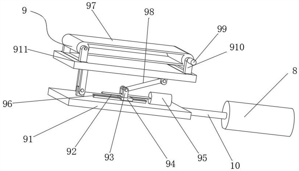 Three-dimensional curing oven pushing mechanism