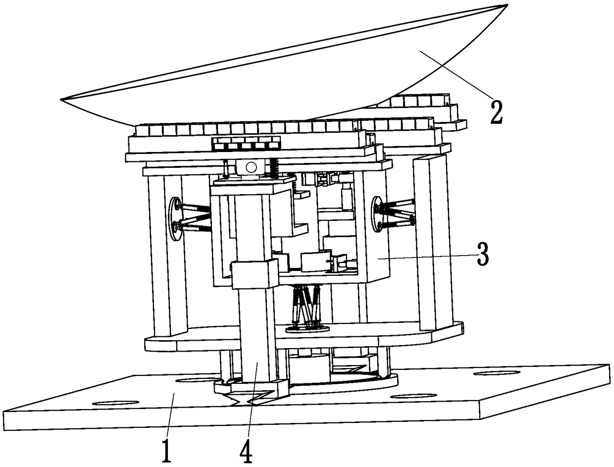 A satellite antenna for communication transmission