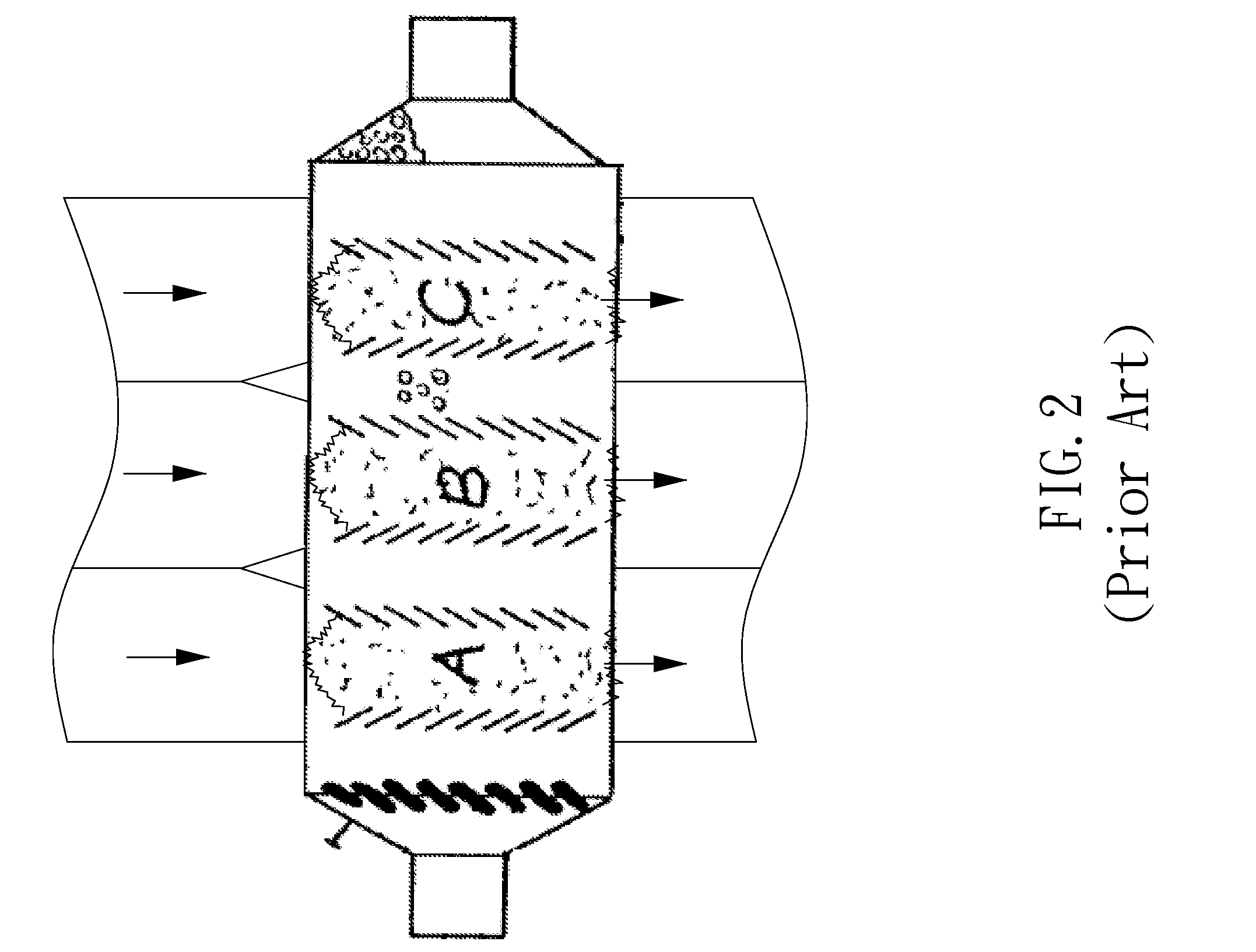 Multiple-stage granular moving bed apparatus