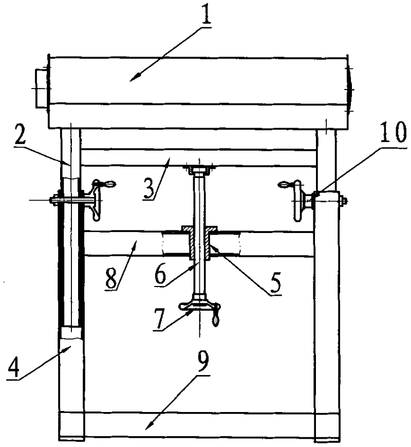 Printing machine flash oven height synchronous adjustment mechanism