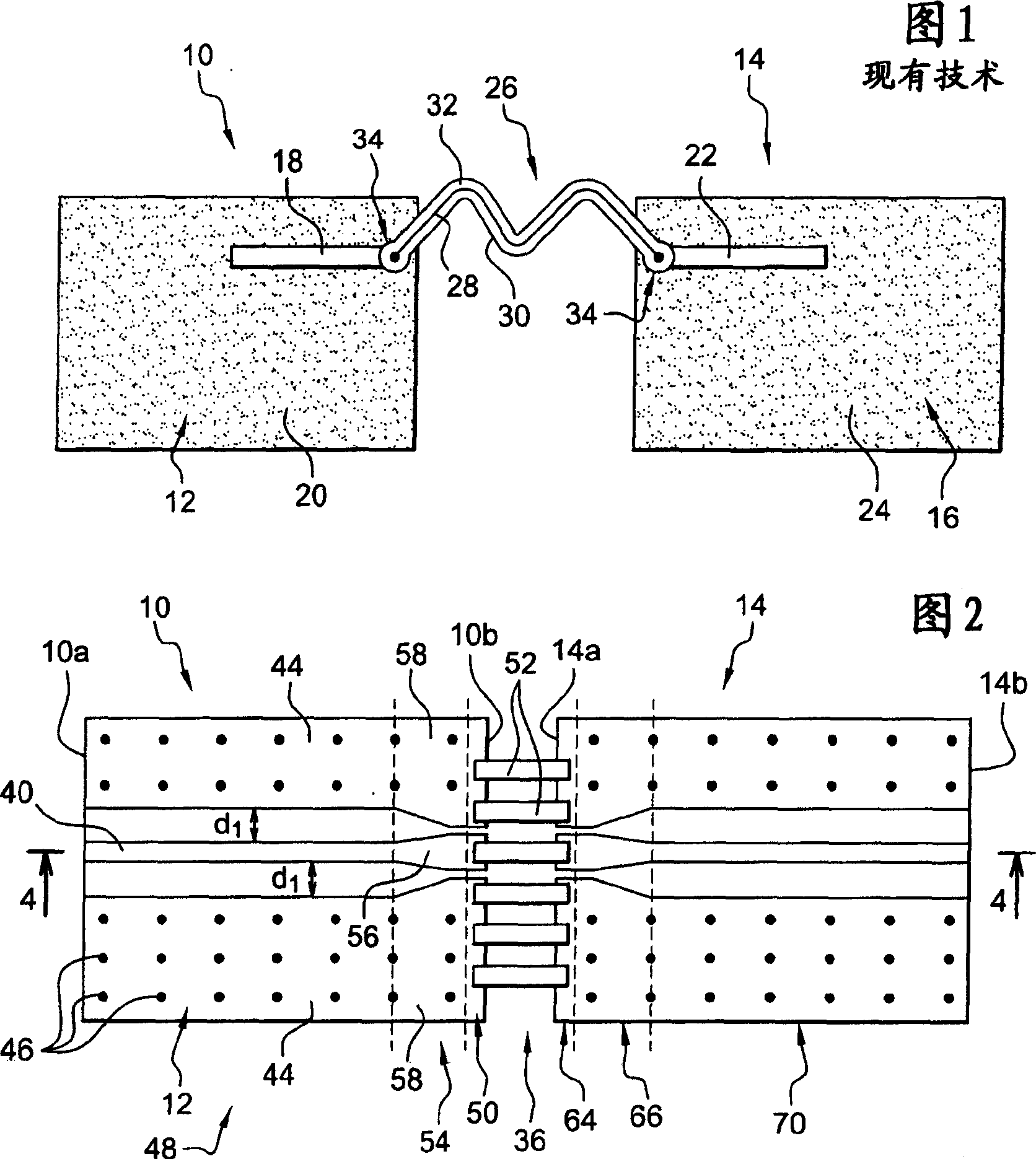 Arrangement for connecting two circuit boards by connector, coplanar structural section and microstrip structural section