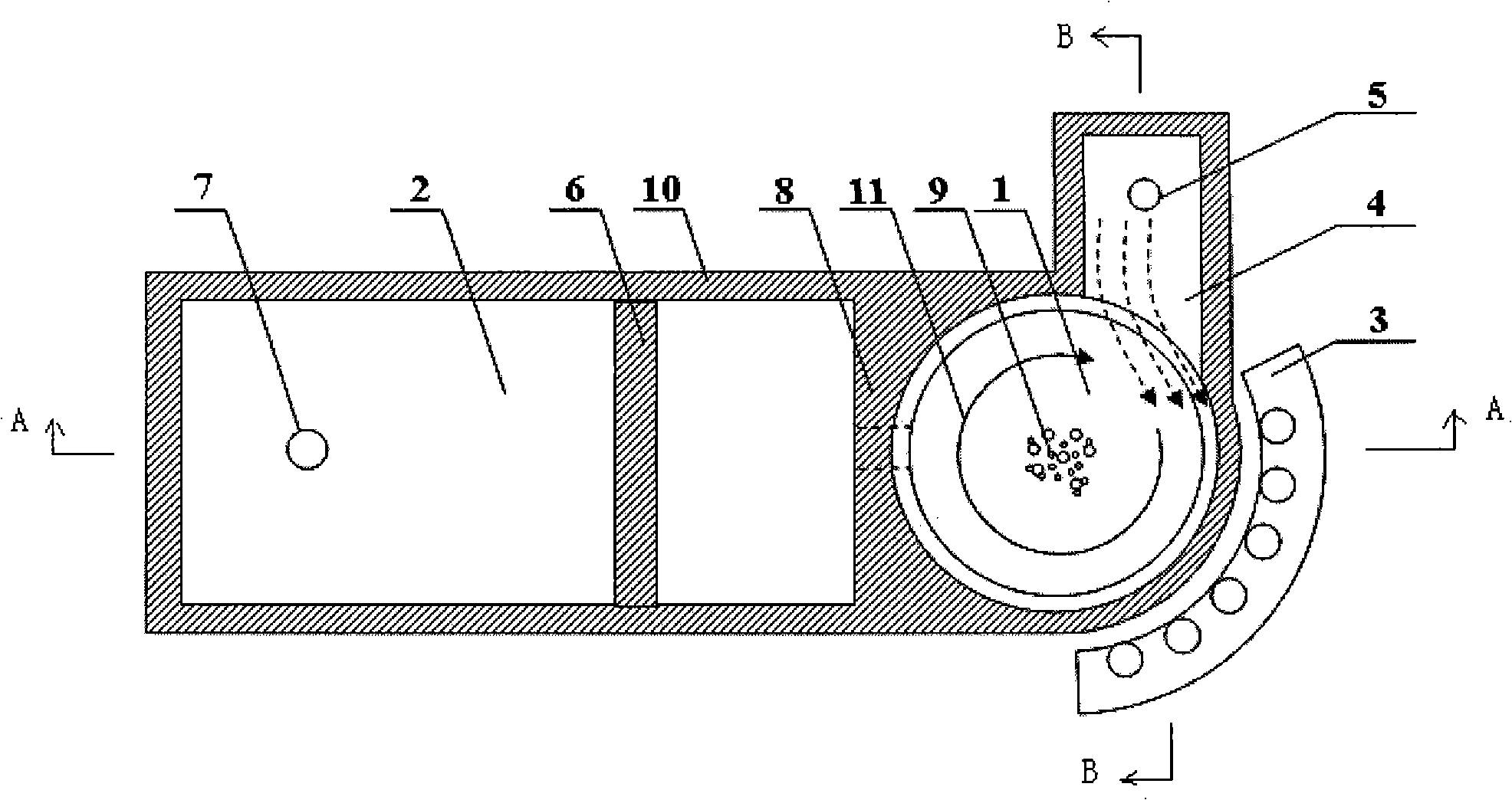 Rotating electromagnetic field and tangential flow guiding composite purifying tundish steel liquid method and device