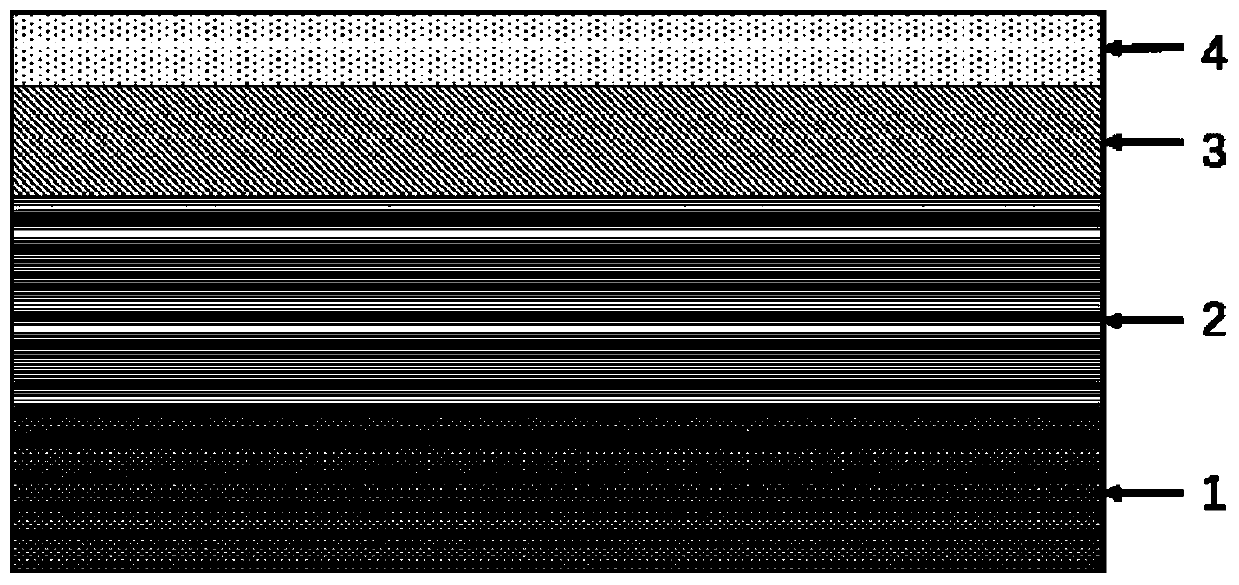 AlGaN/GaN ohmic contact electrode and preparation method and application thereof